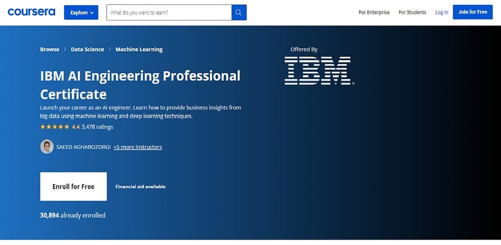 coursera artificial intelligence certification courses