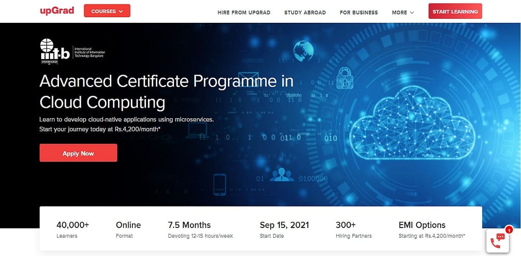 Upgrad's Cloud Computing Certification Courses