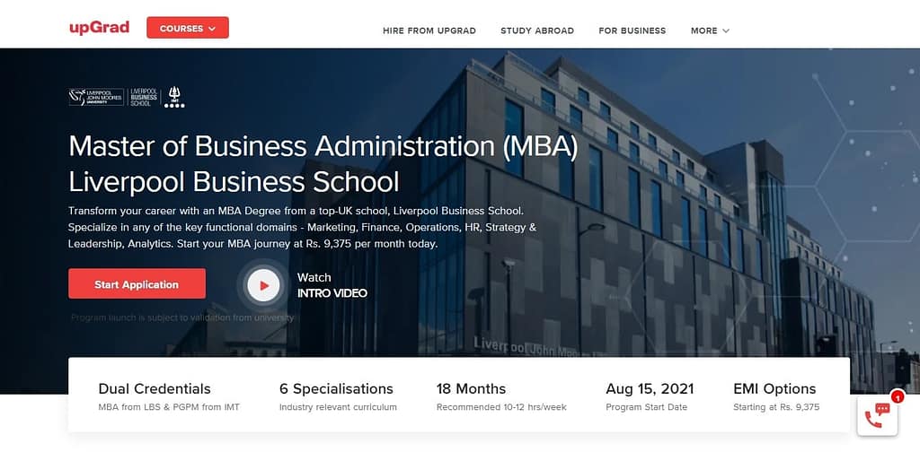 LIVERPOOL's MBA - An UGC Approved Online Master Degree Course in India