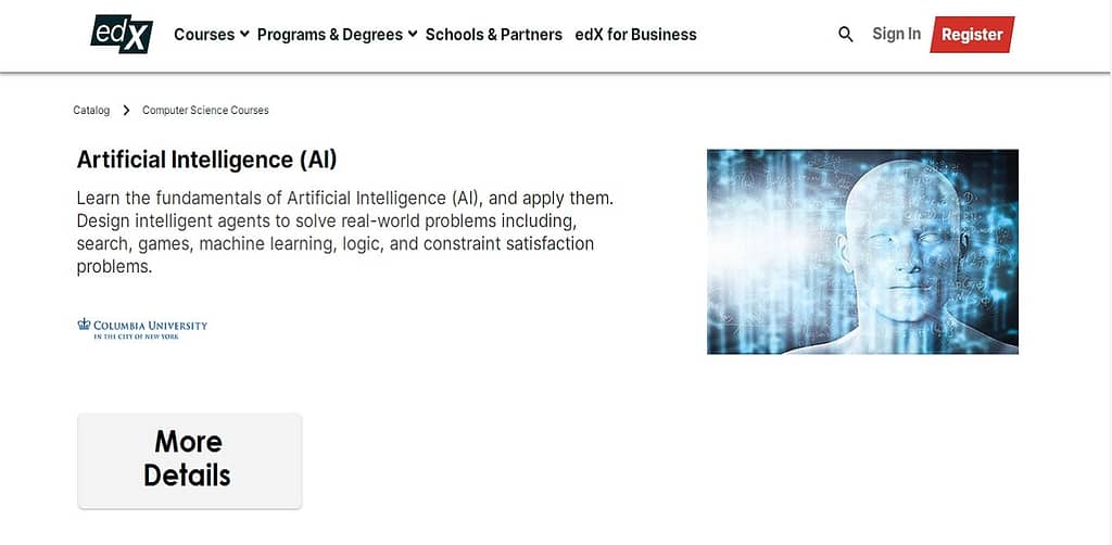 edx artificial intelligence certified courses