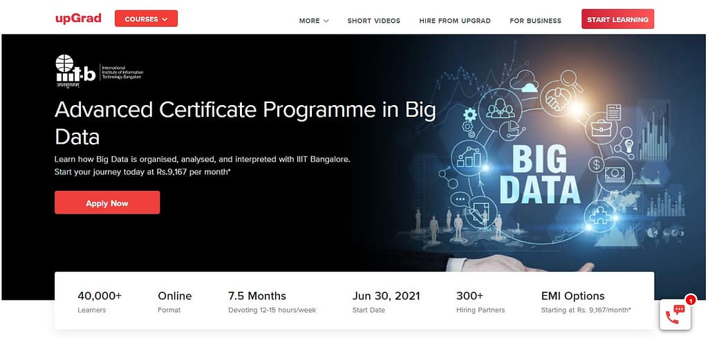 upgrad big data certification course 2021